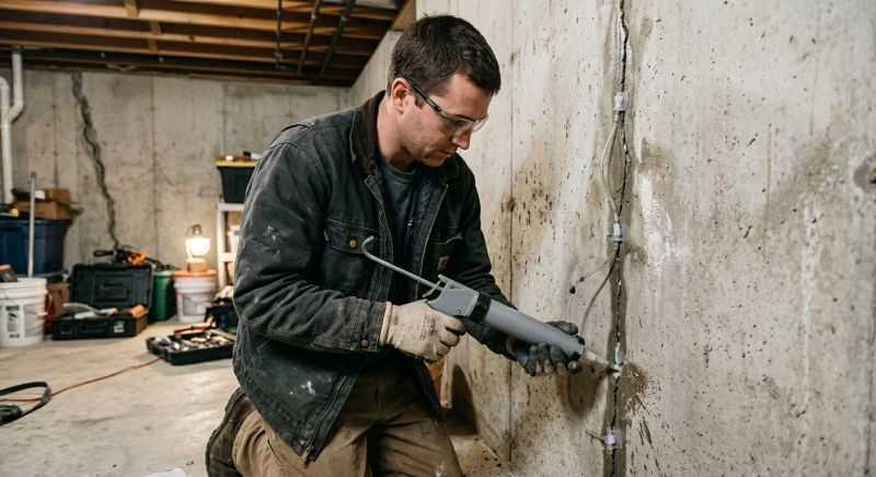 Basement Crack Repair in Hyannis, MA