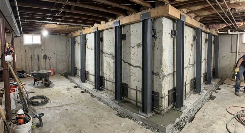 Basement Stabilization in Hyannis, MA