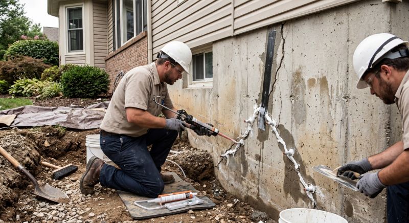 Cracked Foundation Repair in Falmouth, MA