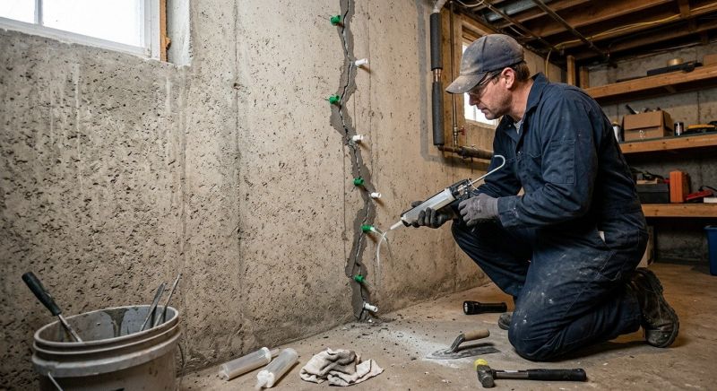 Foundation Crack Repair in West Yarmouth, MA