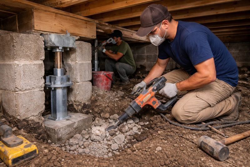 Foundation Pier Repair in Hyannis, MA
