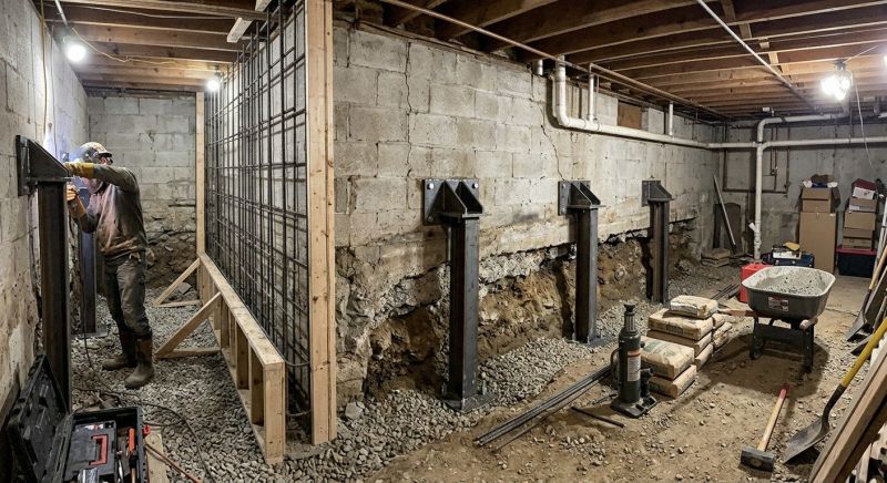 Foundation Stabilizing in Plymouth, MA