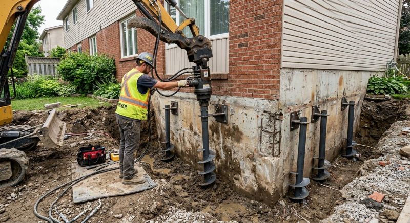 Helical Pile Installation in Hyannis, MA