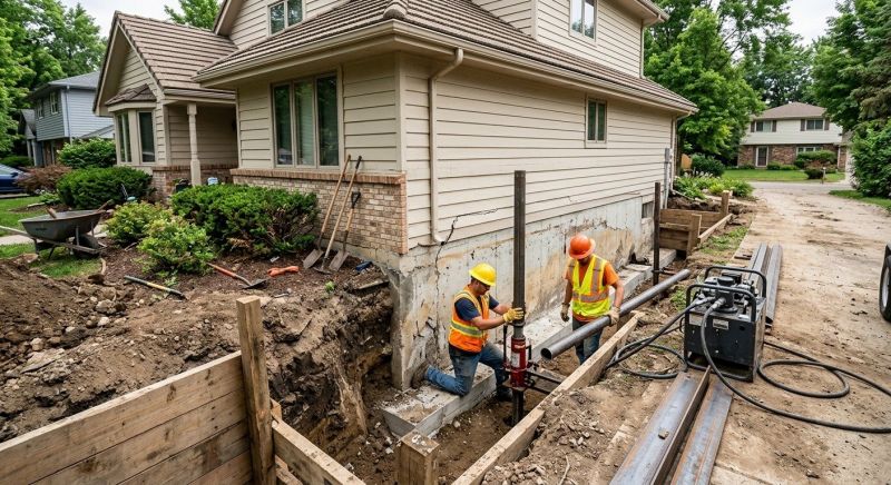 House Foundation Repair in South Dennis, MA