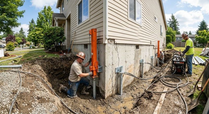 Sinking Foundation Repair in Mashpee, MA