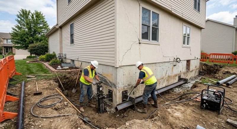 Sinking Foundation Repair in North Falmouth, MA