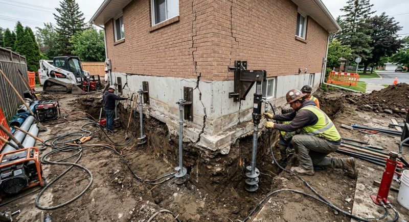 Sinking Foundation Repair in Plymouth, MA