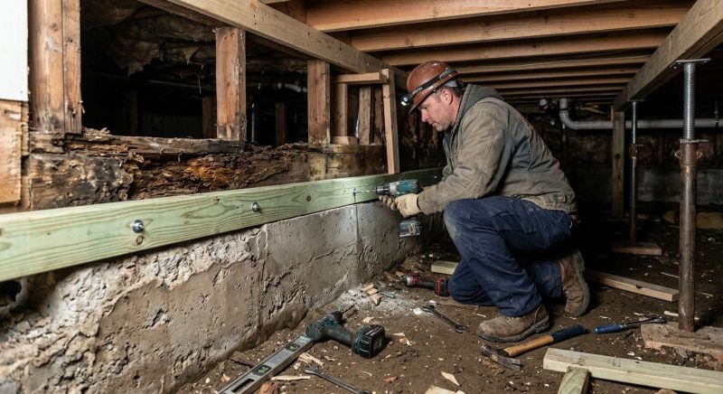 Sinking Foundation Repair in Plymouth, MA