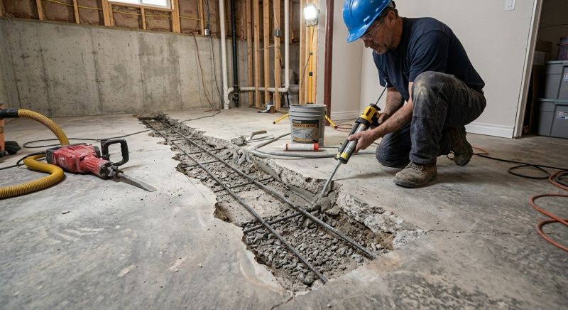 Slab Foundation Repair in Hyannis, MA